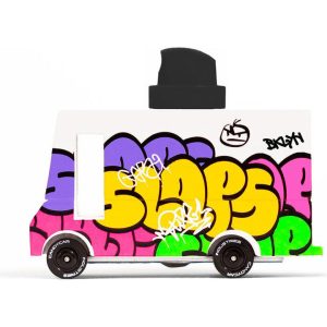 Black Graffiti Van Toy Car