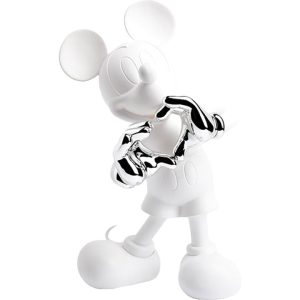 Mickey Mouse With Love 12" Kelly Hoppen Figurine - White & Silver