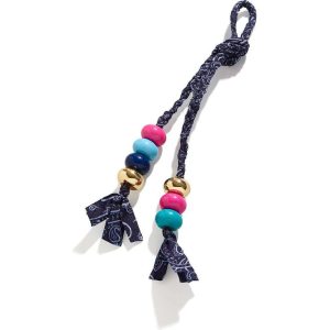 Kenna Braided Bandana Bag Charm - Blue