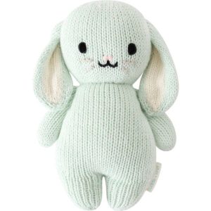 7" Baby Bunny (Mint) Hand-Knit Doll