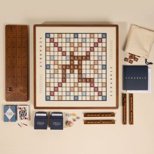 3-in-1 Premium Game Collection Scrabble Trivial Pursuit and Cribbage