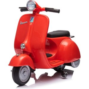 12V Vespa Electric Ride-On Scooter - Red