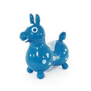 Teal Rody Horse Inflatable Bouncer Ride-on