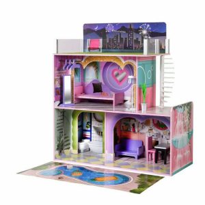 Kids Dreamland Sunset 3-Level Dollhouse Set for 12" Dolls