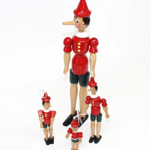 Pinocchio Classic Wooden Toy Figures. Handmade in Italy
